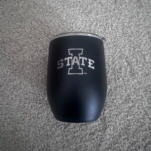 Black Iowa State Logo Tumbler